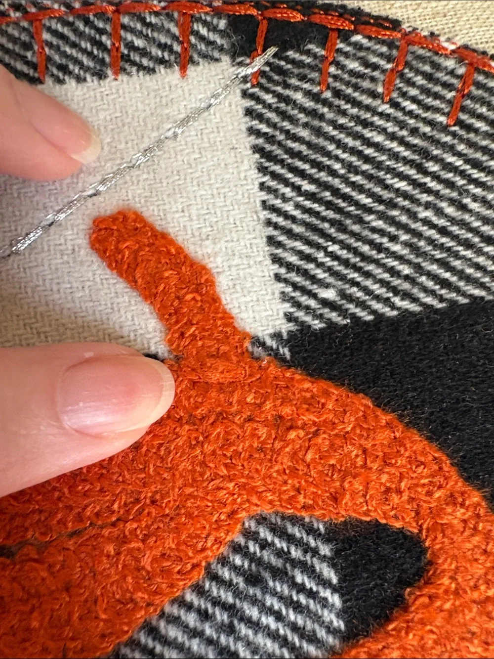 Halloween Pumpkin BOO Plaid Buffalo Check Table Runner Farmhouse Rustic Fall